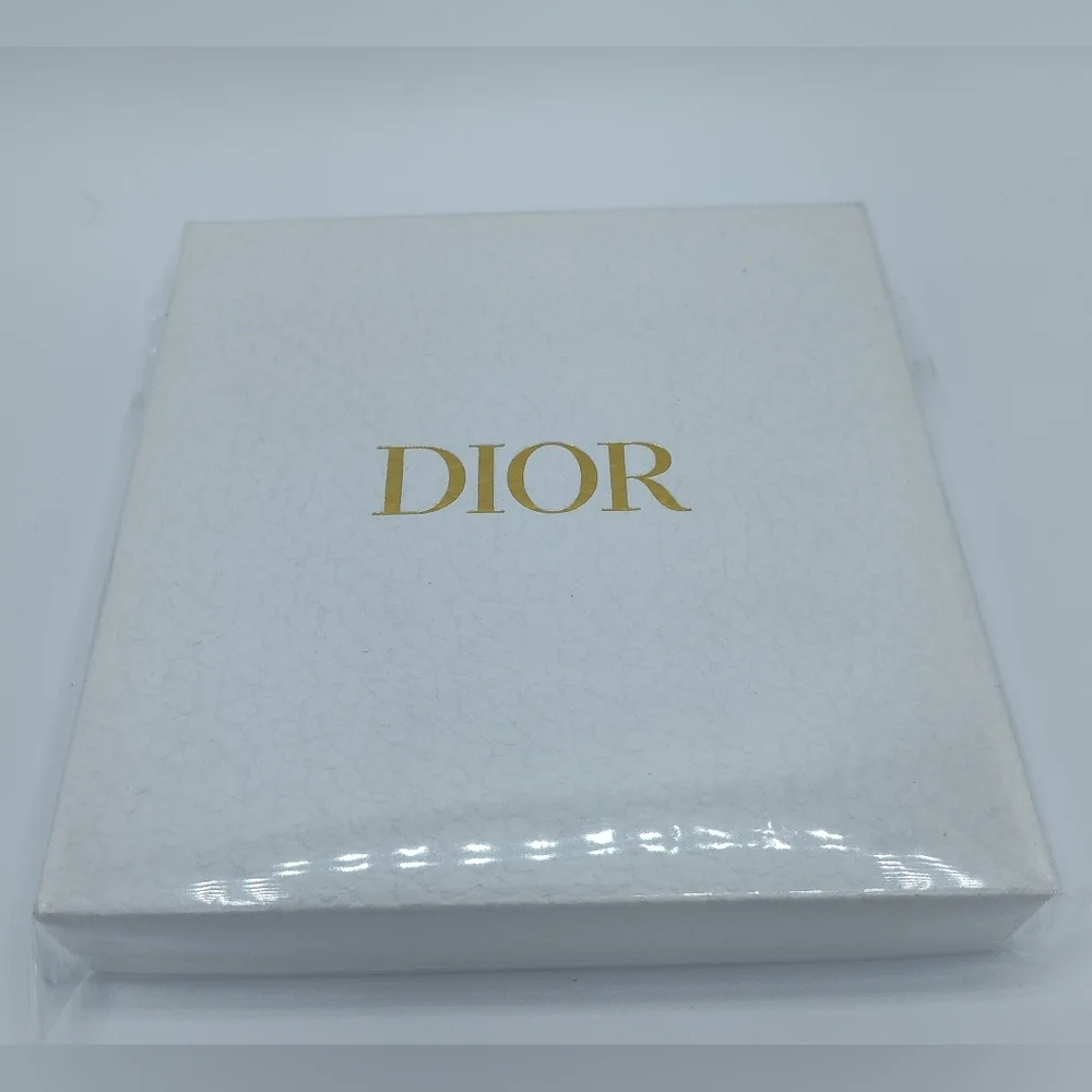 Christian Dior Paris Toile Pocket Mirror Pink White Round Compact NIB
